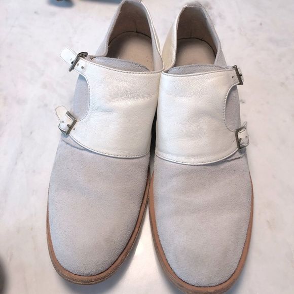 Esquival white suede shoes with buckles main image 4